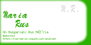 maria rus business card